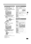 Page 3333
RQT7305
Editing
1Press [FUNCTIONS].
2Press [3,4,2,1] to select “PLAY 
LIST” and press [ENTER].
3Press [3,4,2,1] to select the play list.
To start play ➡ Press [ENTER].
To  e d i t ➡ Step 4.
≥To show other pages/Multiple editing (➡page 30)
4Press [SUB MENU], then [3,4] to 
select the operation and press 
[ENTER].
≥If you select “Edit”, press [3,4] to select the operation and 
press [ENTER].
If you select “Chapter View”
5Press [3,4,2,1] to select the 
chapter.
To start play ➡ Press [ENTER].
To  e d i t...