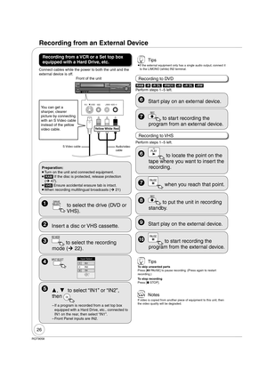 Page 2626
RQT9058
Preparation:
  Turn on the unit and connected equipment.
  [RAM] If the disc is protected, release protection 
(