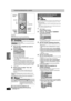 Page 4444
RQT8023
Transferring 
(Dubbing)
Transferring (dubbing) titles or playlists
Preparation
≥Insert a disc that you can use for recording (➡8).
≥Confirm that there is enough remaining disc space.
[HDD] > [RAM] [-R] [-RW‹V›] [+R]
With one touch transfer (dubbing), the title currently being played is 
dubbed without any further setting.
≥
[-R] [-RW‹V›] [+R] Select the audio type for recording MTS broadcast 
from “Select MTS” (➡56).
1Play the title or playlist you want to 
transfer (dub).
2Press [DUBBING]....