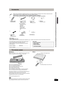 Page 1111
RQT8365
Accessories
User memo:
∫Batteries
≥Insert so the poles (i and j) match those in the remote control.
≥When closing the lid, insert it from the j (minus) side. 
≥Do not use rechargeable type batteries.
≥Do not mix old and new batteries.
≥Do not use different types at the same time.
≥Do not heat or expose to flame.
≥Do not take apart or short circuit.
≥Do not attempt to recharge alkaline or manganese batteries.
≥Do not use batteries if the covering has been peeled off.
Mishandling of batteries...