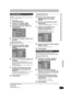 Page 6565
RQT8365
You can use the preset captions, or manually enter new ones 
yourself.
The captions you enter are displayed when the channel is displayed 
and in the Direct Navigator screen.
1While stopped
Press [FUNCTIONS].
2Press [3,4] to select “Other 
Functions” and press [ENTER].
3Press [3,4] to select “Setup” and 
press [ENTER]. 
4Press [3,4] to select “Channel” and 
press [1].
After performing steps 1–4 (➡ above)
5Press [3,4] to select “Preset 
Channel Captions” and press 
[ENTER].
6Press [3,4] to...