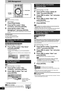 Page 34RQT8314
34
DVD M an ag ement
Preparation
 Release protection (Ôbelow).
1While stopped
Press [FUNCTIONS].
2Press [e,r] to select “Other 
Functions” and press [ENTER].
3Press [e,r] to select “DVD 
Management” and press [ENTER].
Select which step 4 to perform depending on what you want to 
do next.
To exit the screen
Press [RETURN] several times.
To return to the previous screen
Press [RETURN].
         
After performing steps 1–3 (Ôabove)
4Press [e,r] to select “Disc Name” 
and press [ENTER].
Ôpage 33,...