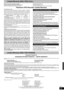 Page 55RQT8327
55
Limited Warranty (ONLY FOR U.S.A.)
Panasonic Consumer Electronics Company, 
Division of Panasonic Corporation of North America
One Panasonic Way Secaucus, New Jersey 07094Panasonic Puerto Rico, Inc.
Ave. 65 de Infantería, Km. 9.5 
San Gabriel Industrial Park, Carolina, Puerto Rico 00985
Panasonic DVD Recorder Limited Warranty
Limited Warranty Coverage
If your product does not work properly because of a defect in materials or workmanship,
Panasonic Consumer Electronics Company or Panasonic...