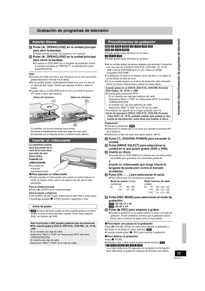 Page 7373
RQTV0134
Grabación de programas de televisión
[1]Pulse [