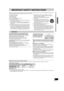 Page 33
RQTV0134
IMPORTANT SAFETY INSTRUCTIONS
Read these operating instructions carefully before using the unit. Follow the safety instructions on the unit and the applicable safety instructions 
listed below. Keep these operating instructions handy for future reference.
(1) Read these instructions.
(2) Keep these instructions.
(3) Heed all warnings.
(4) Follow all instructions.
(5) Do not use this apparatus near water.
(6) Clean only with dry cloth.
(7) Do not block any ventilation openings. Install in...