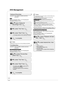 Page 2828
RQT8850
Deleting All Recordings
Important:  Once deleted, contents cannot be 
recovered.
RAM
Perform preparation steps 1−3 of “Accessing the 
Management Menus” (➔ 27).
 e, r select “Delete All 
Recordings” then 
 w to select “Yes” then 
 w to select “Start” then 
A message appears when deleting is finished. –
  to complete.
 Notes
Deleting does not work if one or more recordings are protected.
Formatting Discs
Important:  Once formatted, contents cannot be 
recovered.
RAM -RW(V) +RW -RW(VR)
Perform...