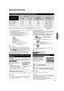 Page 2121
RQT9046
Advanced FeaturesAdvanced Features
Recording Modes and Estimated Disc Recording Time
Recording ModeDVD-RAM
DVD-R, 
DVD-RW, +R, 
+RW (4.7 GB)DVD-R DL*3,
 +R DL*3 (8.5 GB) Single-sided
(4.7 GB)Double-sided*1
(9.4 GB)
XP (High quality) 1 hour 2 hours 1 hour 1 hour 45 minutes
SP (Standard play) 2 hours 4 hours 2 hours 3 hours 35 minutes
LP (Long play) 4 hours 8 hours 4 hours 7 hours 10 minutes
EP (Extra long play) 8 (6*
2) hours 16 (12*2) hours 8 (6*2) hours14 hours 20 minutes 
(10 hours 45...