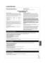 Page 8383
RQT8849
Reference
Limited Warranty
Limited Warranty  Coverage
If your product does not work properly because of a defect in materials or workmanship, 
Panasonic Consumer Electronics Company or Panasonic Puerto Rico, Inc. (collectively 
referred to as “the warrantor”) will, for the length of the period indicated on the chart below, 
which starts with the date of original purchase (“warranty period”), at its option either (a) 
repair your product with new or refurbished parts, or (b) replace it with a...