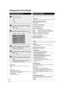 Page 4848
RQT8853
Changing the Unit’s Settings
  ,  to select “Other Functions” 
then 
ENTER
  ,  to select “Setup” then ENTER
Menus Items  Options
SetupCable
Audio Language Setting Channel Settings
Setup Channnel
Disc
Video
Audio
Display
TV Screen
VHS
Signal Source (Antenna / RF IN)
Set Channels Automatically
Channel Settings
Closed Caption
  ,  to select a menu, then 
to go to the item list.
  ,  to select an item to change, 
then 
ENTER
  ,  to choose an option, then 
ENTER
– Some options require...