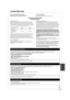 Page 9595
RQT8853
Reference
Limited Warranty
Limited Warranty  Coverage
If your product does not work properly because of a defect in materials or workmanship, 
Panasonic Consumer Electronics Company or Panasonic Puerto Rico, Inc. (collectively 
referred to as “the warrantor”) will, for the length of the period indicated on the chart below, 
which starts with the date of original purchase (“warranty period”), at its option either (a) 
repair your product with new or refurbished parts, or (b) replace it with a...