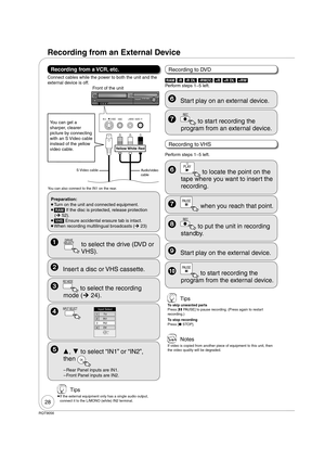 Page 2828
RQT9056
Preparation:
  Turn on the unit and connected equipment.
  [RAM] If the disc is protected, release protection 
(