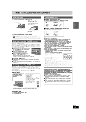 Page 1515
RQT9439
Quick Start Guide
Media handling (Disc/USB memory/SD card)
1 Press [ 