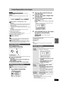 Page 4747
RQT9439
Editing
Create/Playback/Edit of the Chapter
[HDD] [RAM]
[-R]  [-R]DL]  [-RW‹V›]  [-RW‹VR›]  [+R]  [+R]DL]  [+RW]  Only playback of 
chapter is possible.
≥ The maximum number of chapters on a disc:
 (Depends on the state of recording.)
[HDD]  : Approx. 1000 per title
[RAM]  : Approx. 1000 per disc
[Note]
≥ [HDD]  You will not be able to perform the Resume play function 
( > 37) or the “Change Thumbnail” ( >45) with a title with the 
maximum number of chapters.
≥ [HDD] Chapter Marks created will...