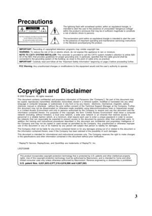 Page 33
The lightning flash with arrowhead symbol, within an equilateral triangle, is
intended to alert the user to the presence of uninsulated “dangerous voltage”
within the product’s enclosure that may be of sufficient magnitude to constitute
a risk of electric shock to persons.
The exclamation point within an equilateral triangle is intended to alert the user
to the presence of important operating and maintenance (servicing) instructions
in the literature accompanying the product.
CAUTION: TO REDUCE THE...