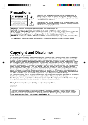 Page 33
The lightning flash with arrowhead symbol, within an equilateral triangle, is
intended to alert the user to the presence of uninsulated “dangerous voltage”
within the product’s enclosure that may be of sufficient magnitude to constitute
a risk of electric shock to persons.
The exclamation point within an equilateral triangle is intended to alert the user
to the presence of important operating and maintenance (servicing) instructions
in the literature accompanying the product.
CAUTION: TO REDUCE THE...