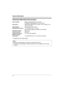 Page 1414
General Information
Technical data about this product
Power supply*1:Standby: Approximately 5 V DC (2 mA)
At operation: Approximately 20 V DC (180 mA)
Dimensions:Approximate height 165 mm x width 115 mm x depth 51 mm
 (6
1/2 x 41/2 x 2)
Mass (Weight):Approximately 225 g (0.5 lb.)
Operating environment:–10 °C to 50 °C (14 °F – 122 °F), 
Up to 90% RH (Relative Humidity) non condensing
Installation method:Flush mount
External material:ABS (V-0)
Image pickup device:
1/4 CCD (0.25 megapixel)
Minimum...
