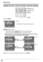 Page 3434
Menu setup
Display the menu screen and then make the settings
1Press²MENU³.
3 Moving the cursor
Cursor
The “MENU (1/4)” screen will be displayed.
2
Each time you press²SELECT ()³, the cursor moves down.
Each time you press²SELECT ()³, the cursor moves up.
When the cursor is at the lowest row or the highest row, the menu screen
will change when you press²SELECT (/) ³again.
Cursor
Cursor
press
²SELECT ()³.
press
²SELECT ()³.
4Move the cursor to the desired item and then...