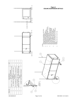 Page 13035-000039-001 Page 13 of 32 MVA IOM 1.3 9-10-2014
Figure 4
CEILING SUSPENSION DETAILS 