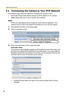 Page 48Operating Instructions
48
2.3 Connecting the Camera to Your IPv6 Network
The Network page offers two options to configure the camera in IPv6.
 [Automatic Setup] automatically assigns an IPv6 address to the camera.
 [Static] allows the user to use a specific IPv6 address.
Note
IPv6 is the expanded protocol created for future Internet expansion. Your 
network and your ISP must support IPv6 before you can use this feature.
1.Click [Network (IPv6)] on the Setup page.
2.Click a connection mode.
3.Enter each...