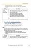 Page 89Operating Instructions
[For assistance, please call: 1-800-272-7033] 89
 Clicking [].
Note
Due to the network environment, object, number of accesses, enabling IPsec, 
the camera may not record the numbers of images as you set. In this case, set 
the image buffer frequencies longer.
 Clicking [