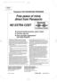 Page 76Free peace of mind,
direct from Panasonic
NO EXTRA COST
n6-month limited warranty1parts & labor
nToll-free help line
nFree overnight replacement3
and repair program
Panasonic FAX ADVANTAGE PROGRAM
FAX ADVANTAGE PROGRAM
The Panasonic Fax Advantage Consumer Service Program.Panasonic knows that if your fax machine is not up and running, 
neither is your business. That’s why we created the Panasonic Fax
Advantage Program. Included at no extra cost with the purchase of a
Panasonic Fax Machine, the Fax...