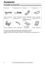 Page 66
Accessories
For fax advantage assistance, call 1-800-435-7329.
Included accessories!
Power cord..............1Telephone line cord...1Handset...................1
Paper tray...............1Operating instructions...1 A4 paper guide........1
lIf any items are missing or damaged, check with the place of purchase.
lThe part numbers listed above are subject to change without notice.
lSave the original carton and packing materials for future shipping and transportation of the
unit.
Part No.  PFJA1030ZPart No....