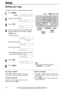 Page 1414
Setup
For fax advantage assistance, call 1-800-435-7329.
/
JOG DIALSET
MENU
STOP
Display
MUTE
(Insert) (Hyphen)
(Delete)
FLASH
1
Press .
Display:
2
Press , then  .
3
Press .
4
Enter your logo, up to 30 characters, using
the dial keypad. See next page for details.
Example:Bill
1.Press twice.
Cursor
2.Press six times.
3.Press six times.
4.Press  to move the cursor to the next
space and press  six times.
5
Press .
6
Press .MENU
SETUP ITEM [  ]
SET
LOGO=Bill
5
LOGO=Bil
5
LOGO=Bi
4
LOGO=B
2
LOGO=
SET
YOUR...