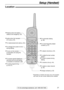 Page 2121
Setup (Handset)
For fax advantage assistance, call 1-800-435-7329.
RECHARGE
l Flashes when the battery 
needs to be charged (p. 22).
l Lights when the handset 
is in use (p. 25).
l To make/answer/end calls (p. 25).
l To change from pulse to tone 
during dialing.
l To redial the last number
dialed.*
l To insert a pause during
dialing.
l To enter programming 
(p. 26, 27).
l To turn on the monitor 
on the base unit using the 
handset.
l For automatic dialing
(p. 26).
l For most frequently dialed
number...