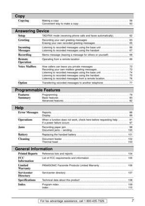 Page 7Error MessagesReports. . . . . . . . . . . . . . . . . . . . . . . . . . . . . . . . . . . . . . . . . . . . . . . . . . . . 88
Display. . . . . . . . . . . . . . . . . . . . . . . . . . . . . . . . . . . . . . . . . . . . . . . . . . . . 89
OperationsWhen a function does not work, check here before requesting help. . . . . . . 91
If a power failure occurs. . . . . . . . . . . . . . . . . . . . . . . . . . . . . . . . . . . . . . . 97
JamsRecording paper jam. . . . . . . . . . . . . . . . . . . . . . . ....