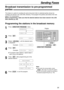 Page 55JOG DIALSET
STOP
DIRECTORY PROGRAM
Display
55
Sending Faxes
Programming the stations in the broadcast memory
1
Press twice.
2
Press .
3
Rotate  until the desired name
is displayed.
Example:
4
Press .
Example:
lTo program other stations, repeat steps 3
and 4 (up to 20 stations).
5
Press  after programming all of the
desired stations.
6
Press  to exit the program.STOP
PRESS1DIR.PROG.
USE1JOG-DIAL1OR
111
REGISTERED111
SET
DIR=John [
001]
SET
John [
000]
JOG DIAL
DIR= [
000]
SET
PRESS1SET
BROADCAST
DIRECTORY...