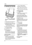 Page 424. Fax
40
4Fax Sen ding Faxe s
4.1 Sending a fax manually
1Adjust the width of the document guides (1) 
to fit the actual size of the document.
2Insert the document (up to 10 pages) FACE 
DOWN (2) until a single beep is heard and 
the unit grasps the document.
LIf the document guides are not adjusted 
to fit the document, re-adjust them.
3If necessary, press {A} or {B} repeatedly to 
select the desired resolution.
4Press {DIGITAL SP-PHONE}.
5Dial the fax number.
6When a fax tone is heard:
Press {FA X / S...