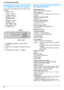 Page 9614.1 Reference lists and reports
You can print out the following lists and reports for your
reference.
– “SETUP LIST ”
– “TEL NO. LIST ”*1
– “JOURNAL REPORT ”*1
– “BROADCAST LIST ”*1
– “PRINTER TEST ”
– “CALLER ID LIST ”*1
– “ADDRESS LIST ”
– “FTP SERVER LIST ”
– “SMB FOLDER LIST ”
*1 KX-MB2030 only
1 Press  MMenu N repeatedly to display  “PRINT
REPORT ”.
2 Press  MF N or  ME N repeatedly to display the desired
item.
3 Press  MSet N to start printing.  A M Menu N
14.2 Specifications
n Applicable lines...