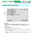 Page 96Setting the Printer Driver (Mac OS 8.5 - Mac OS 9.2)
Macintosh Macintosh WindowsBasics91
1Resolution
Selects a quality setting. 300x300 dpi, 600x600 dpi or 1200x600 dpi can be selected. A 
higher resolution provides better print quality. However, the throughput speed is 
diminished. 
2Toner Save Mode
Enables to reduce the amount of toner used to print. 
Off: The toner save feature is turned off. This is the default setting and is recommended 
for the high print quality.
On: The toner save feature is...