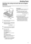 Page 41Sending Faxes
41
Sending a fax using one-touch dial and navigator 
directory 
Before using this feature, program the desired names and telephone numbers into one-touch dial and 
navigator directory (page 28, 29).
1Adjust the width of the document guides to 
the size of the document.
2Insert the document (up to 10 pages) FACE 
DOWN until a single beep is heard and the 
unit grasps the document.
STANDARD
PRESS NAVI.[+ -]
3If necessary, press {+} or {-} repeatedly 
to select the desired resolution (page...