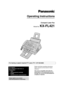 Page 1Please read these operating instructions 
before using the unit and save for future 
reference.
This unit is compatible with Caller ID. 
Subscription to the appropriate service 
through your service provider/telephone 
company is required.
Operating Instructions 
Compact Laser Fax
Model No. KX-FL421
For hearing or speech impaired TTY users, TTY: 1-877-833-8855
For support: 
(for customers in the U.S.A. or 
Puerto Rico)
— VISIT  
www.panasonic.com/help
— E-MAIL  www.panasonic.com/contactinfo
Please...