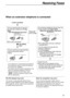 Page 4747
Receiving Faxes
When an extension telephone is connected
TEL/FAX delayed ring count
The number of rings generated before the fax
machine answers depends on the setting of feature
#78 on page 59. The fax machine will not generate
an audible ring during this time.
Silent fax recognition ring count
The fax machine generates audible rings to
indicate that it is receiving a voice call. The number
of rings generated depends on the setting of
feature #30 on page 56. This signal will not ring at
an extension...