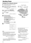 Page 3636
Sending Faxes
Sending a fax using the Internet
1
Adjust the width of the document guides to
the size of the document.
2
Insert the document (up to 15 pages) FACE
DOWN until the unit grabs the document and
a single beep is heard.
Display:
3
If necessary, press 
repeatedly to select the desired setting 
(p. 31).
4
Press .
5
Enter the fax number.
Using the dial keypad.
Using ONE-TOUCH DIAL1–5:
Press the desired ONE-TOUCH DIALkey.
Using ONE-TOUCH DIAL6–10:
Press , then press the desired
ONE-TOUCH...