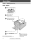 Page 10Quick Start
10For assistance, call 1-800-435-7329.
Faxes - sending/receiving!
Open the document feeder tray.
Adjust the width of the 
document guides to 
the size of the document.
1
2
3
Insert the document until  
the unit grabs the document 
and a single beep is heard.
FACE DOWN
(up to 15 pages)
Press (START/SET/COPY). Dial the fax number.
4
5
³For further details, see page 43.
³If you are having trouble, see page 108.
Faxes - sending
Note:
³While scanning, do not move the
pages which have already...