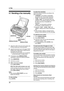 Page 324. Fax
30
4Fax Sen ding Faxe s
4.1 Sending a fax manually
1Adjust the width of the document guides (1) 
to fit the actual size of the document.
2Insert the document (up to 20 pages) FACE 
DOWN until a single beep is heard and the 
unit grasps the document.
LIf the document guides are not adjusted 
to fit the document, re-adjust them.
3If necessary, press {RESOLUTION} 
repeatedly to select the desired resolution.
4Press {MONITOR}.
5Dial the fax number.
6When a fax tone is heard:
Press {FA X  S TA R T}....