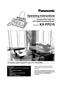 Page 1Please read these operating instructions 
before using the unit and save for future 
reference.
This unit is compatible with Caller ID. You 
must subscribe to the appropriate service 
of your service provider/telephone 
company.
Operating Instructions 
Compact Plain Paper Fax 
 with Digital Answering System 
Model No. KX-FP215
For hearing or speech impaired TTY users, TTY: 1-877-833-8855
For support: 
(for customers in the U.S.A. or Puerto Rico)
— VISIT    www.panasonic.com/help
— E-MAIL...