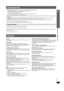 Page 11RQT8593
11
Product Service / Glossary
Product Service
1. Damage requiring service— The unit should be serviced by qualified service personnel if:
(a) The AC power supply cord or AC adaptor has been damaged; or
(b) Objects or liquids have gotten into the unit; or
(c) The unit has been exposed to rain; or
(d) The unit does not operate normally or exhibits a marked change in performance; or
(e) The unit has been dropped or the cabinet damaged.
2. Servicing— Do not attempt to service the unit beyond that...