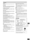 Page 3131
RQT7534
31
10HBI
10HBI
Reference
Glossary
DecoderA decoder restores the coded audio signals on DVDs to normal. This
is called decoding.
Dolby Digital
This is a method of coding digital signals developed by Dolby
Laboratories. Apart from stereo (2-channel) audio, these signals can
also be multi-channel audio. A large amount of audio information can
be recorded on one disc using this method.
DTS (Digital Theater Systems)
This surround system is used in many movie theaters around the
world. There is good...