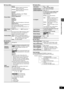 Page 1919
RQT7433
Using on-screen menus
∫Picture Menu
∫Audio Menu∫Display Menu
∫Other Menu
Signal type/data
LPCM/PPCM/ÎDigital/DTS/MPEG: Signal type
kHz (Sampling frequency)/bit/ch (Number of channels)
Picture Mode
Normal
Cinema1:  Mellows images and enhances
detail in dark scenes.
Cinema2:Sharpens images and enhances
detail in dark scenes.
Animation
Dynamic
User (Press [ENTER] to select “Picture 
Adjustment”) (‹ below)
Picture Adjustment
Contrast
Brightness
Sharpness
Color
Gamma: Adjusts the brightness of dark...