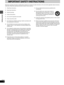 Page 44
RQT6719
Getting started
IMPORTANT SAFETY INSTRUCTIONS
Read these operating instructions carefully before using the unit. Follow the safety instructions on the unit and the applicable safety instructions 
listed below. Keep these operating instructions handy for future reference.
1) Read these instructions.
2) Keep these instructions.
3) Heed all warnings.
4) Follow all instructions.
5) Do not use this apparatus near water.
6) Clean only with dry cloth.
7) Do not block any ventilation openings. Install...