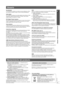 Page 415
Glosario / Mantenimiento del producto
5
RQTX0275
DecodificadorUn descodificador restablece las señales de audio codificadas en DVD y 
las convierte en señales normales. A esto se le llama decodificación.
Dolby DigitalEs un método de codificación de señales digitales desarrollado por Dol by 
Lab oratories. Además del audio estéreo (2 canales), estas señales 
tam bién pueden ser sonido de 5.1 canales. 
DTS (Digital Theater Systems)Este sistema de sonido envolvente se  utiliza en muchos cines de todo el...