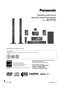 Page 1[_P_] [_PC_] RQTX0221-1P
Operating Instructions
DVD Home Theater Sound System
Model No.SC-PT770
until 
2009/01/05
The illustrations shown may differ from your unit.
§For Canada only: The word “Participant” is used in place of the word 
“Par tner”.Before connecting, operating or adjusting this product, please 
read the instructions completely.
Please keep this manual for future reference.
If you have any questions contact
In the U.S.A. and Puerto Rico: 
1-800-211-PANA (7262)
In Canada: 1-800-561-5505...