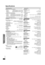 Page 3434
RQTX0221
Getting Started Playing Discs Other Operations Reference
Specifications
AMPLIFIER SECTION
RMS Output Power: Dolby Digital Mode
Front Ch
Surround Ch
Center Ch
Subwoofer Ch125 W per channel (3≠), 1 kHz, 10 % THD
125 W per channel (3≠), 1 kHz, 10 % THD
250 W per channel (6≠), 1 kHz, 10 % THD
250 W per channel (6≠), 100 Hz, 10 % THD
Total RMS Dolby Digital mode power 1000 W
FTC Output Power: Dolby Digital Mode
Front Ch
Surround Ch
Center Ch
Subwoofer Ch75 W per channel (3≠), 120 Hz to 20 kHz, 1 %...