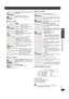 Page 2121
Using on-screen menus
RQTX0105
∫Menu 2 (Video)
∫Menu 3 (Audio)∫Menu 4 (HDMI)
Confirming HDMI informatione.g.
1 Connection status
2 Shows the output signal type.
3 Shows the number of audio channels.
4 (➜ above, VIDEO FORMAT)
5 (➜ above, COLOR SPACE)
[Note]
When “OFF” is selected in “AUDIO OUT” (➜ 24, “HDMI” menu), 
“– – –” will be displayed in “AUDIO STREAM”.
DAT E  DI SP LAY
[JPEG] To select “ON” or “OFF” for picture’s 
date display
ROTATION
To rotate a picture (during pause)
[JPEG] :  0,------....