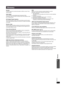 Page 3737
RQTX0105
Glossary
Glossary
DecoderA decoder restores the coded audio signals on DVDs to normal. This is 
called decoding.
Dolby DigitalThis is a method of coding digital signals developed by Dolby 
Laboratories. Apart from stereo (2-channel) audio, these signals can also 
be 5.1-channel sound. 
DTS (Digital Theater Systems)This surround system is used in many movie theaters around the world. 
There is good separation between the channels, so realistic sound effects 
are possible.
Dynamic rangeDynamic...