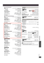 Page 39Specifications
39
RQTX0105
[PT960] [Front\speakers\SB-HF960]
Typ e2 way, 2 speaker system (Bass reflex)
Speaker unit(s)Impedance 6≠
1. Full range 6.5 cm (2
1/2z) Cone type
2. Full range 6.5 cm (21/2z) Cone type
Input power (IEC)250 W§6 (Max)
Output sound pressure83 dB/W (1.0 m)
Cross over frequency 5 kHz
Frequency range79 Hz  t o 25 kHz (j16 dB)
95 Hz  t o 22 kHz (j10 dB)
Dimensions (WtHtD)252 mmk1123 mmk235 mm
(9
29/32zk447/32zk91/4z)
Mass [Weight]3.7 kg (8.2 lbs)
[PT960] [PT954]...